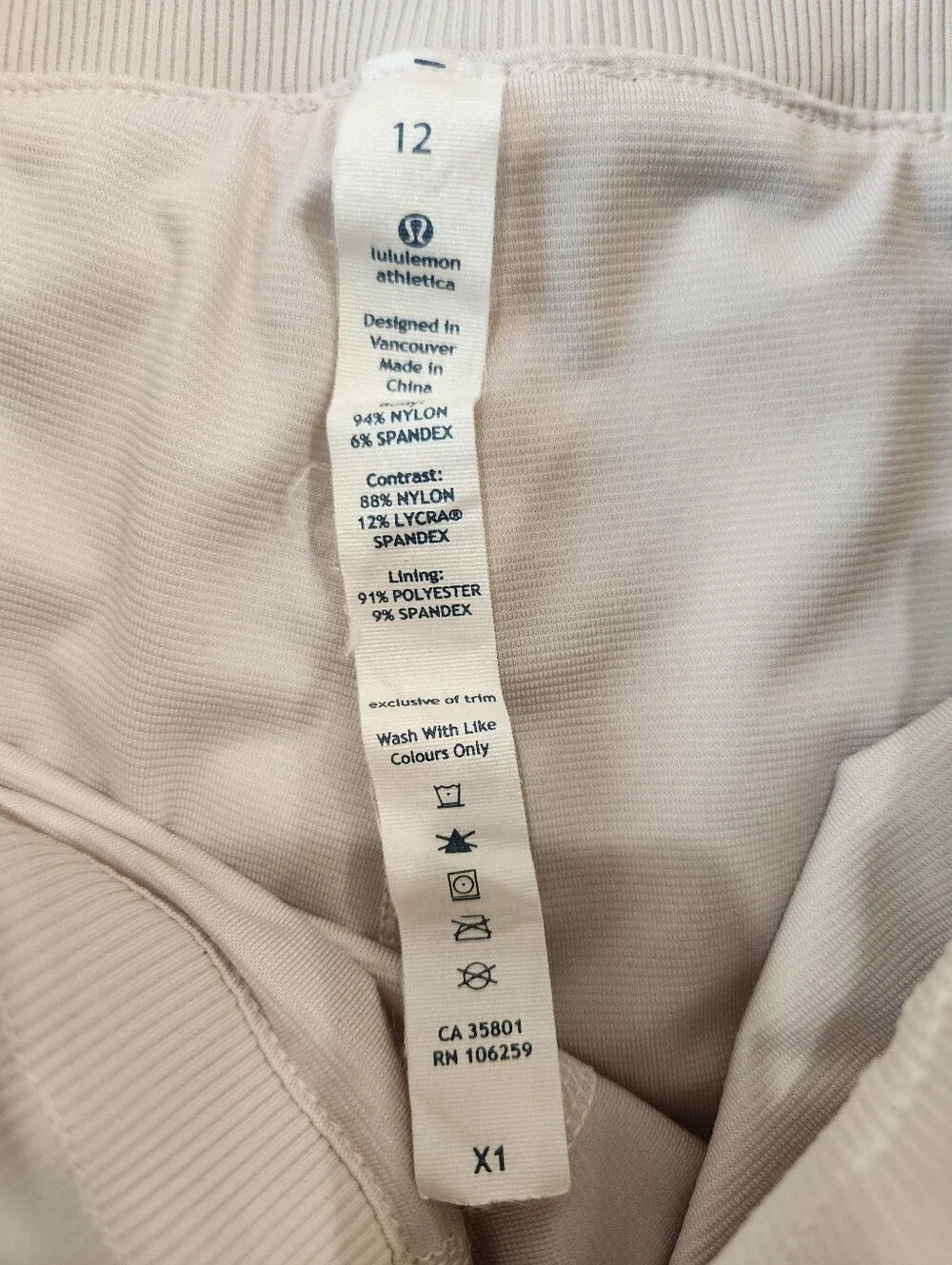 Lululemon Dance Studio Pants White Opal Grey Size 12 Reg 30